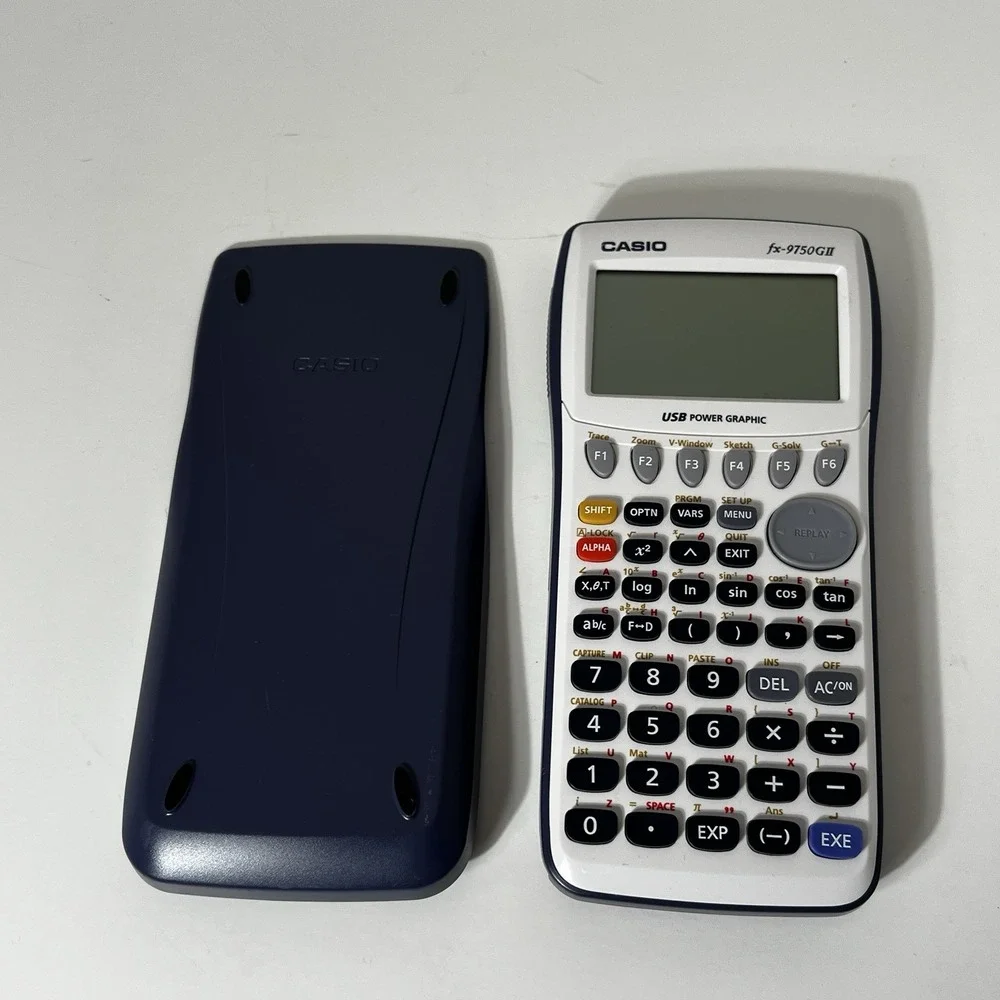 Casio fx-9750GII Graphing Calculator USB Power Graphic + Cover Tested & Working‎